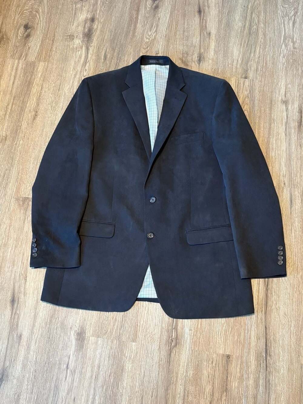 Lauren Ralph Lauren Suit Jacket Size 44L Black Polyester Blazer